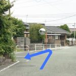 ②150m直進後、大きく左折
